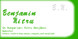 benjamin mitru business card