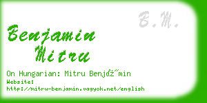 benjamin mitru business card